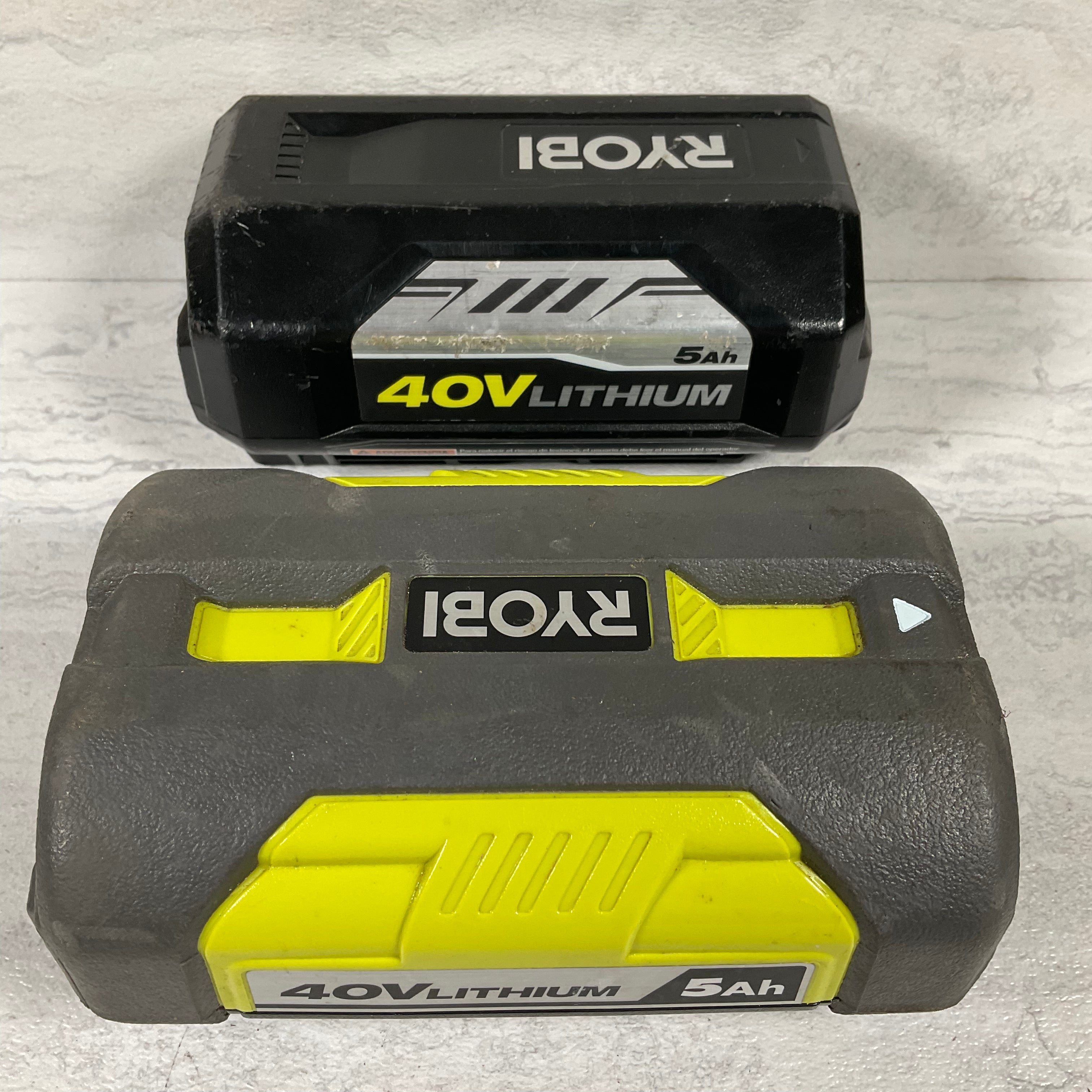 FOR PARTS-NOT WORKING (Lot Of 2) Ryobi 40V 5Ah Lithium Battery OP40501, OP4050 (7198041407726)